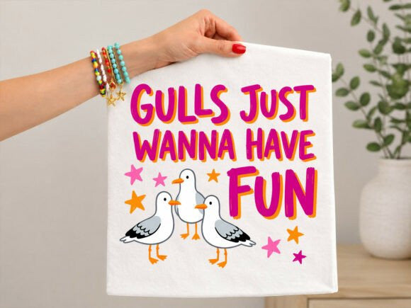 Gulls Just Wanna Have Fun Graphic Tee