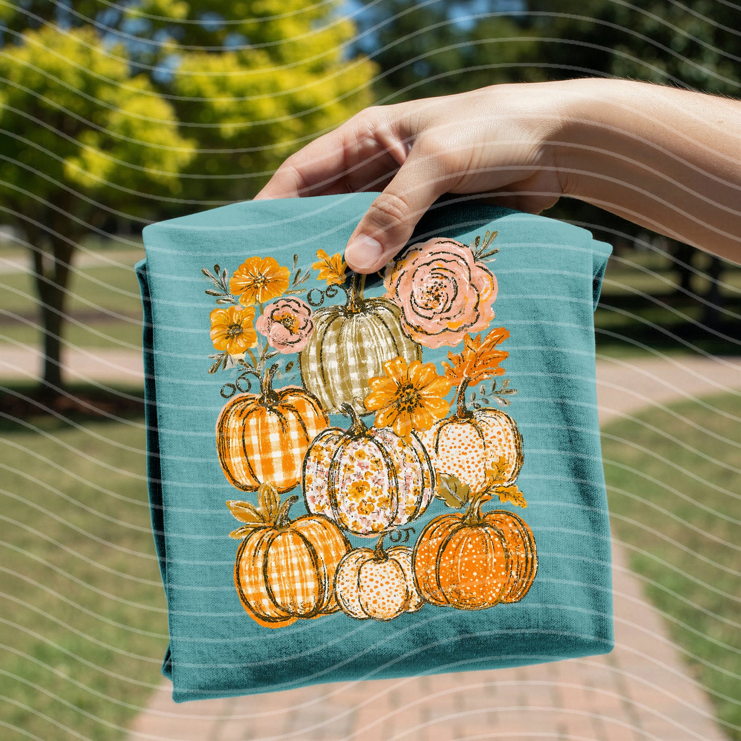 Patterned Pumpkins Graphic Tee