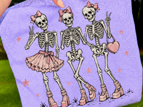 Boujee Pink Skellies Graphic Tee