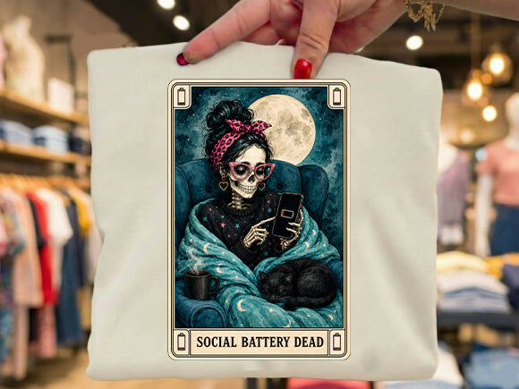 Social Battery Dead Graphic Tee