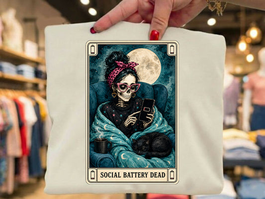 Social Battery Dead Graphic Tee