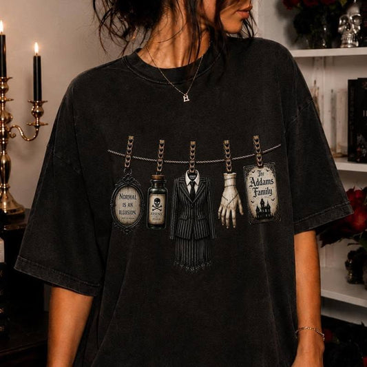 Addams Family Clothesline Graphic Tee