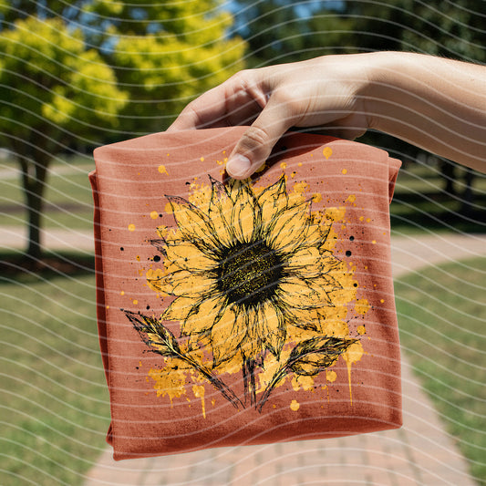 Painted Sunflower Graphic Tee