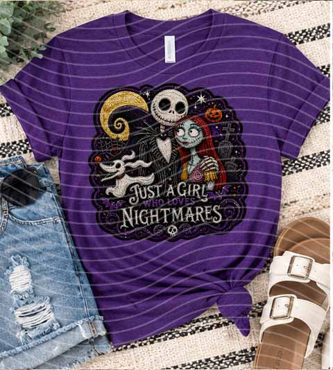 Just a Girl Who Loves Nightmares Graphic Tee