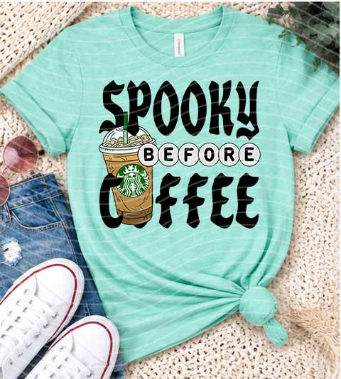 Spooky Before Coffee Graphic Tee
