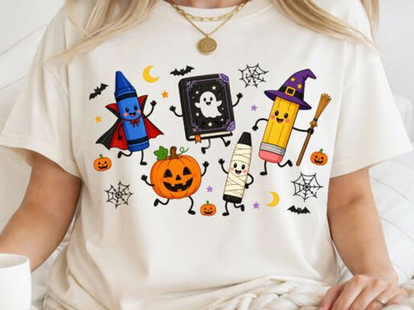 Halloween School Items Graphic Tee