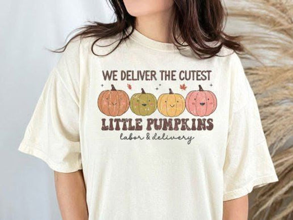 We Deliver the Cutest Little Pumpkins Graphic Tee
