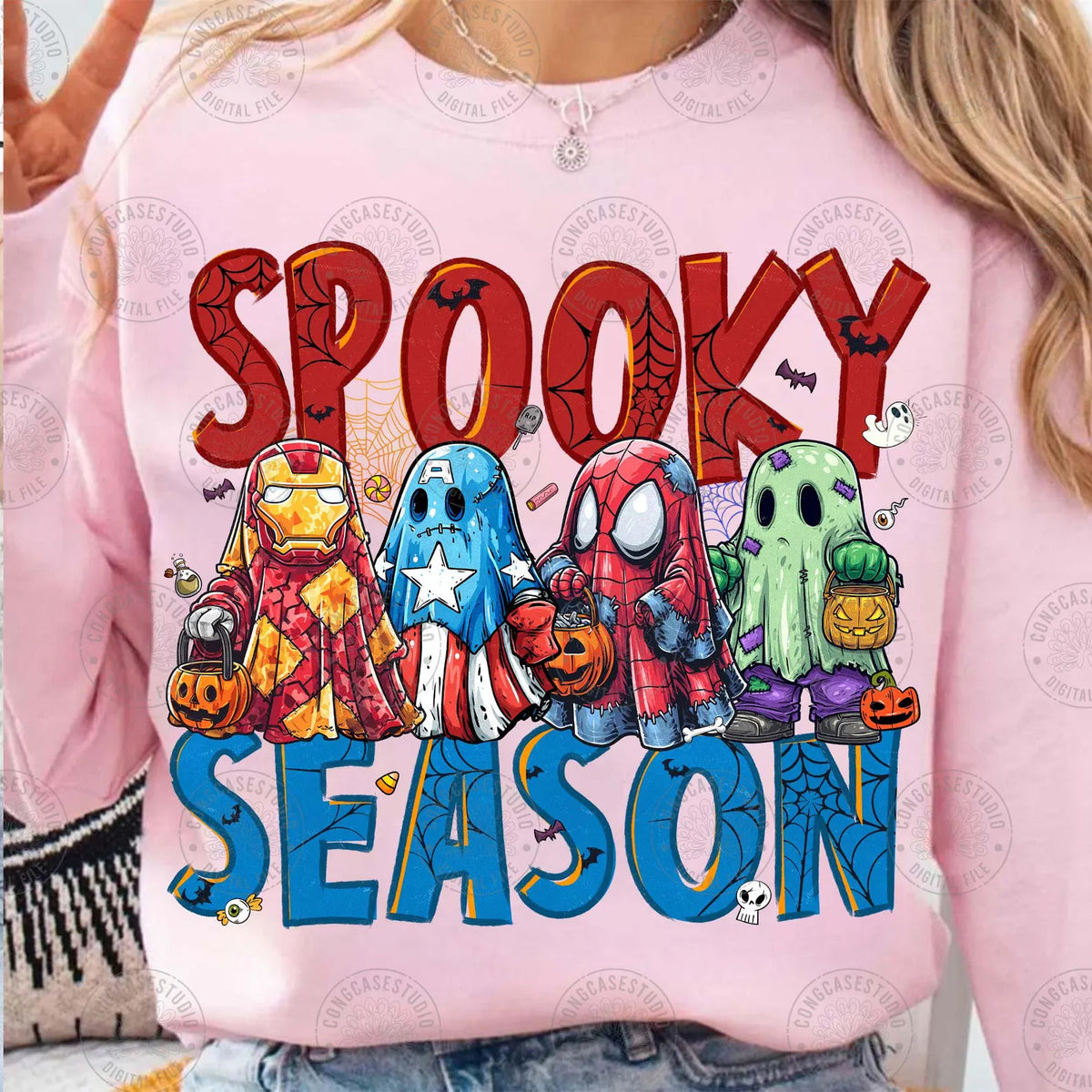 Spooky Season Heroes Graphic Tee