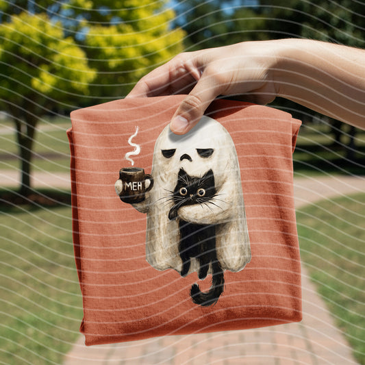 Meh Ghost Kitty Graphic Tee