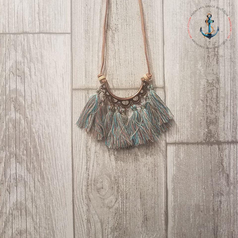 Tassel Necklace - Turquoise