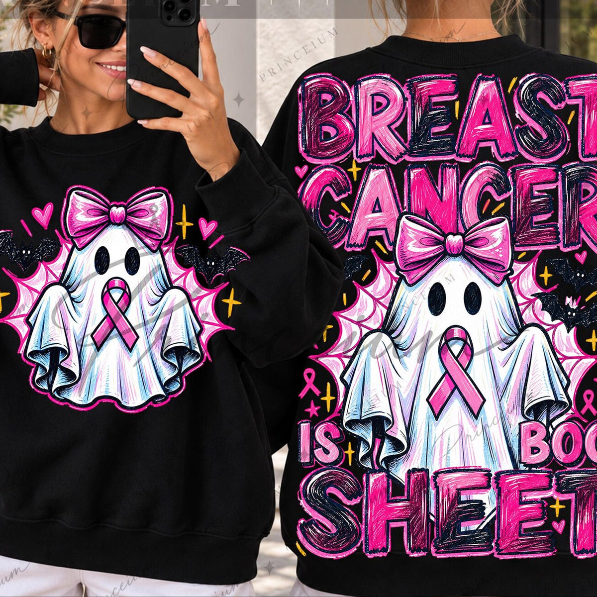 Breast Cancer is Boo Sheet Graphic Tee