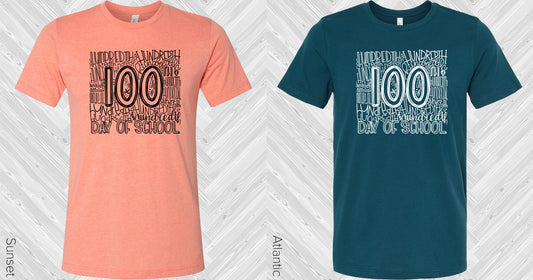 100Th Day Of School Subway Art Graphic Tee Graphic Tee