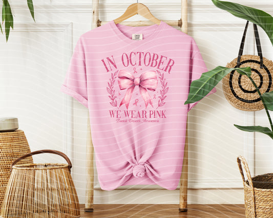 In October We Wear Pink Graphic Tee