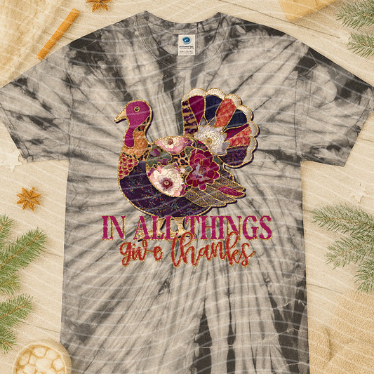 In All Things Give Thanks Graphic Tee