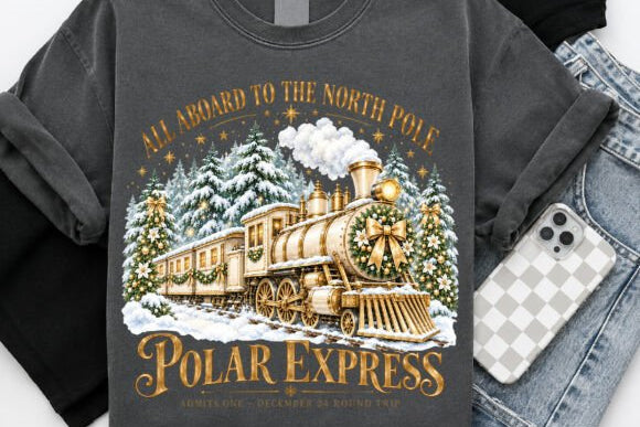All Aboard to the North Pole Graphic Tee