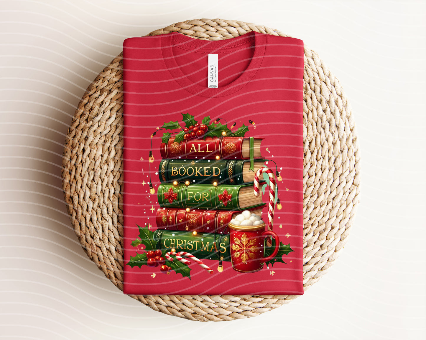 All Booked for Christmas Graphic Tee