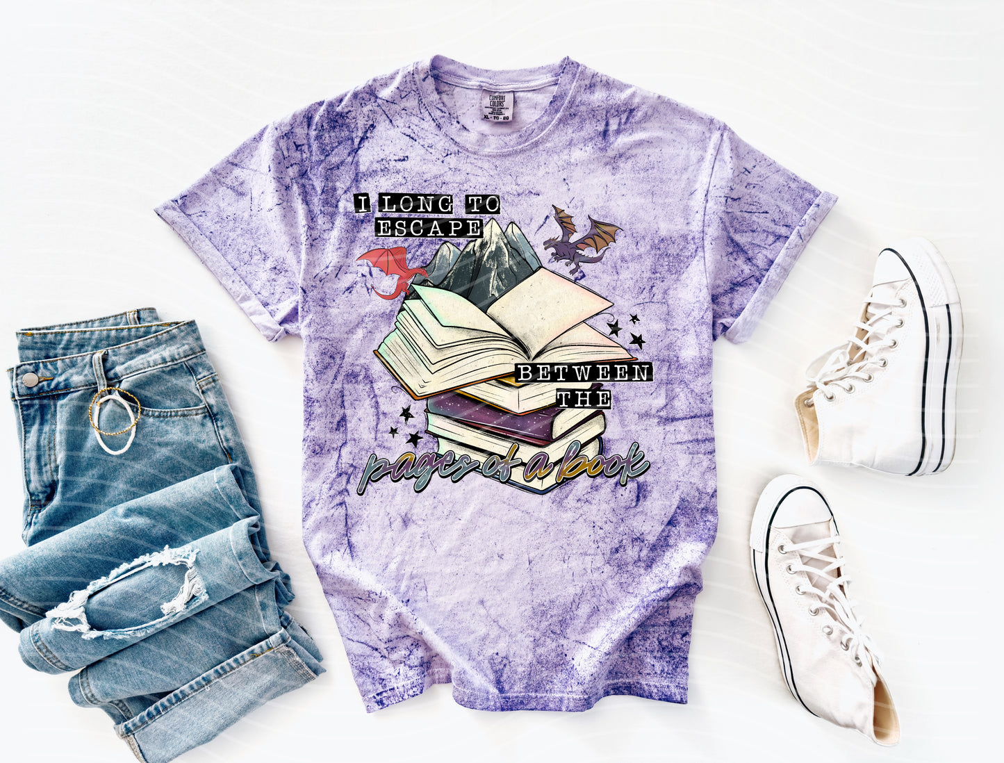 I Long to Escape Between the Pages of a Book Graphic Tee