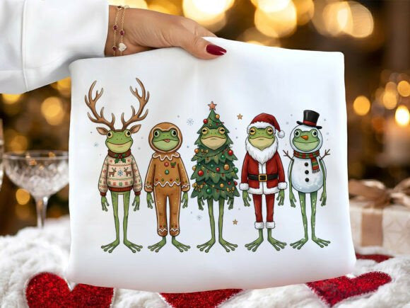 Christmas Frogs Graphic Tee