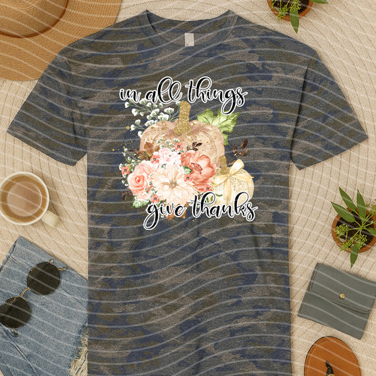 In All Things Give Thanks Graphic Tee