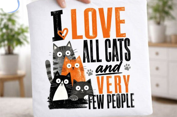 I Love Cats and Very Few People Graphic Tee