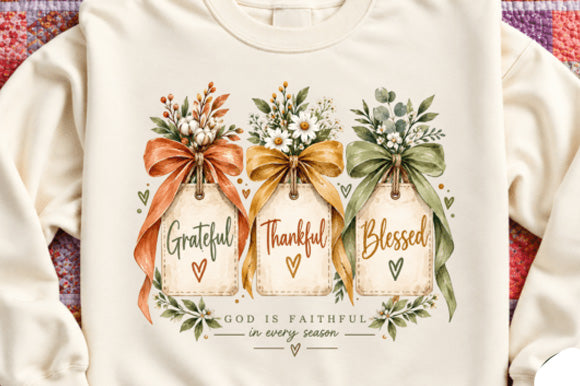 Grateful Thankful Blessed Graphic Tee