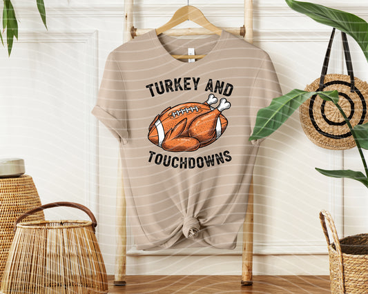 Turkey and Touchdowns Graphic Tee