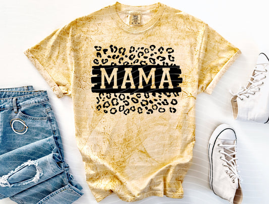 Mama with Names (Customizable) Leopard Graphic Tee