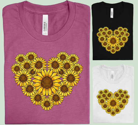 Sunflower Heart Graphic Tee