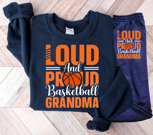 Loud And Proud Basketball Grandma Graphic Tee Graphic Tee