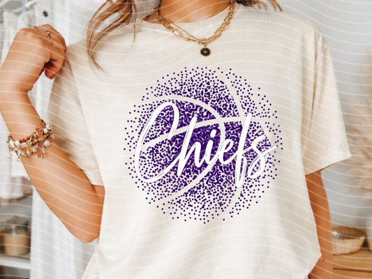 Team Dotted Basketball Graphic Tee