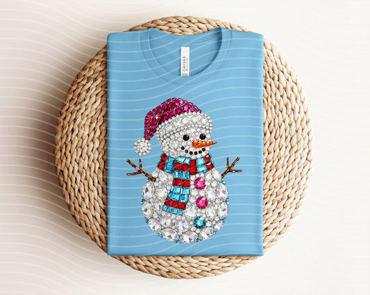 Glitter Snowman Graphic Tee