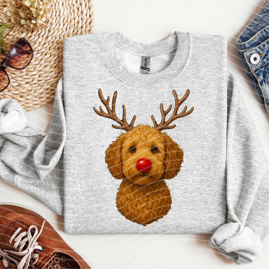 Reindeer Goldendoodle Graphic Tee
