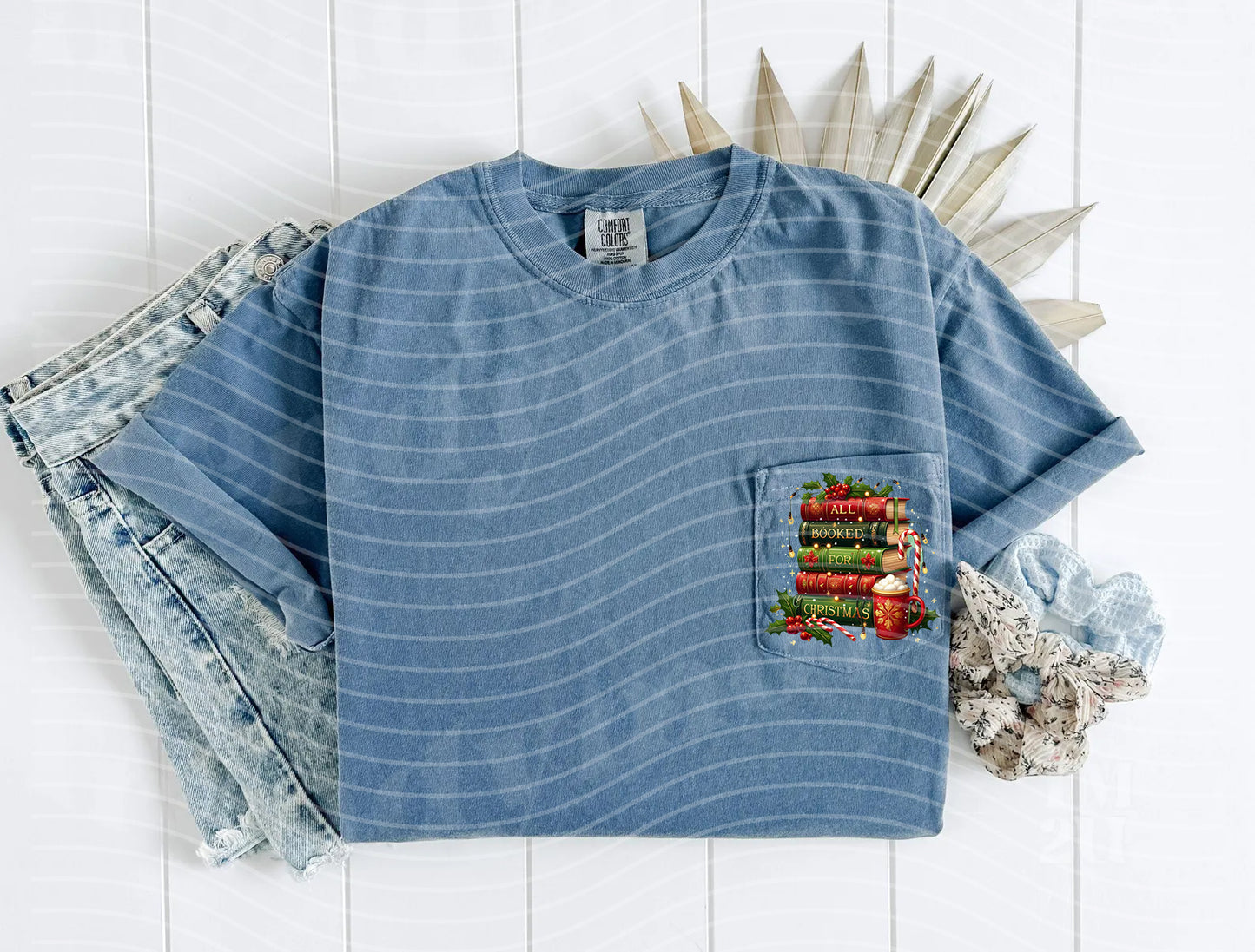 All Booked for Christmas Graphic Tee