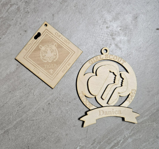 Cub Scout Engraved Christmas Ornament
