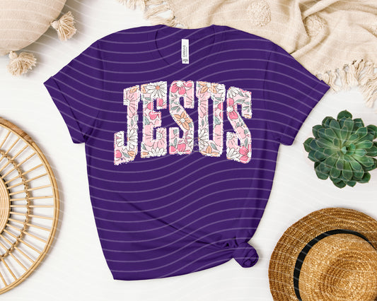 Jesus Floral Graphic Tee