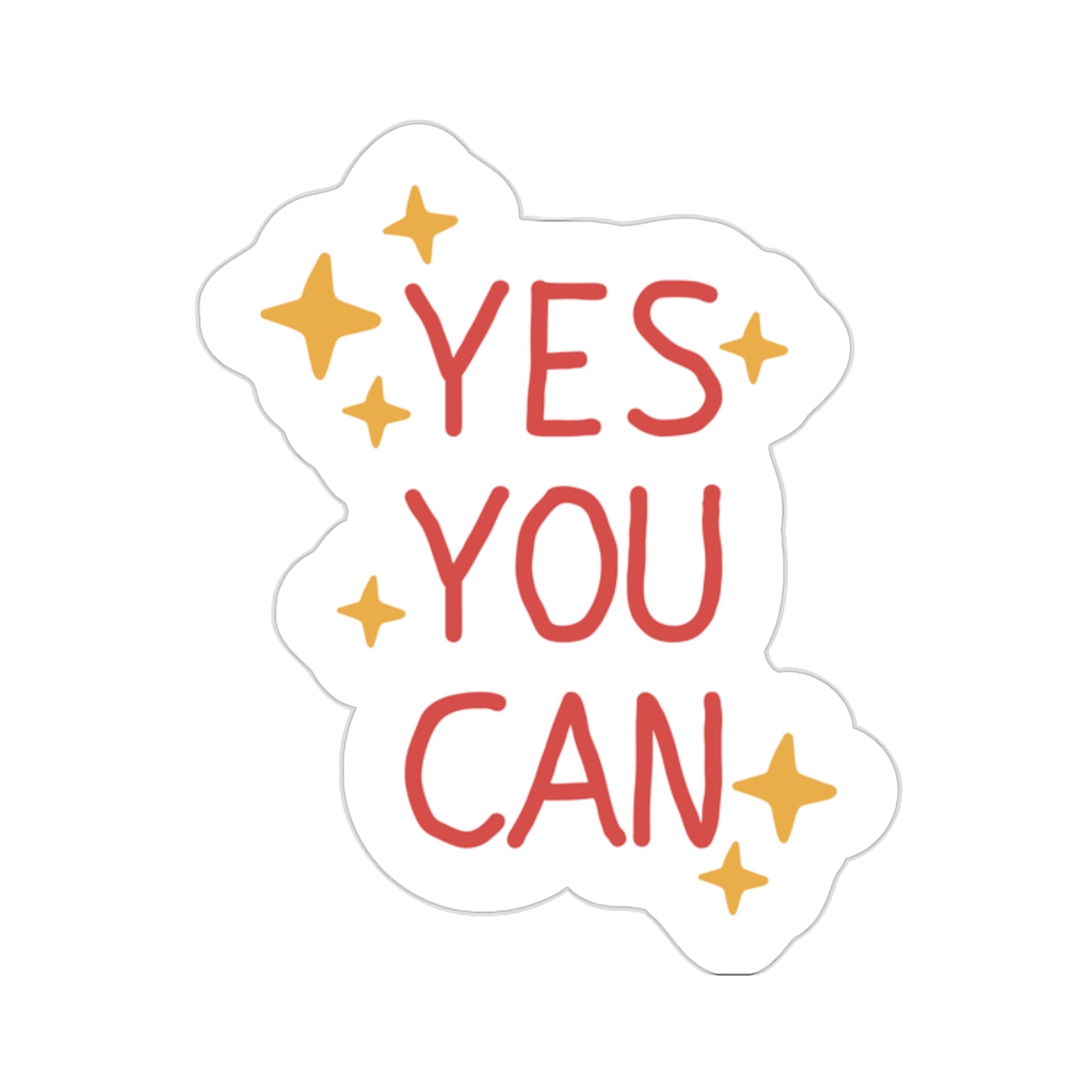 Yes You Can Sticker Bright Colors, Fun Stickers, Happy Stickers