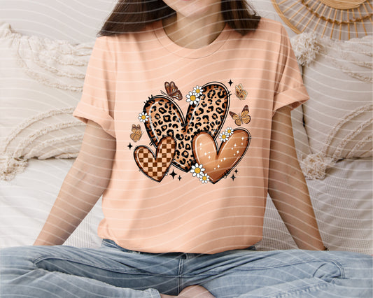 Monochromatic Hearts Graphic Tee