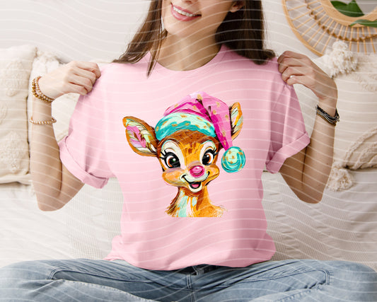 Painted Reindeer Graphic Tee
