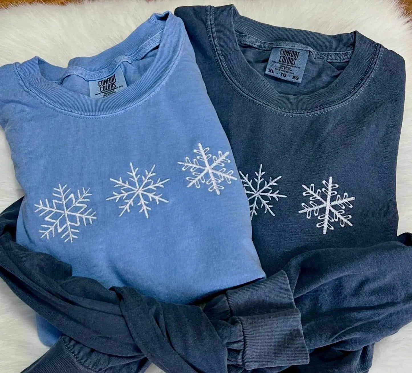 Snowflakes Embroidered Shirt