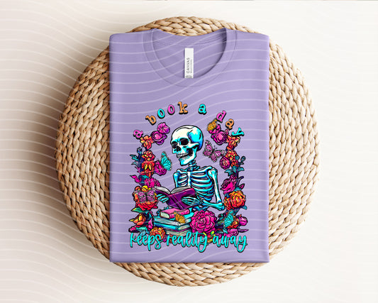 A Book a Day Keeps Reality Away Graphic Tee