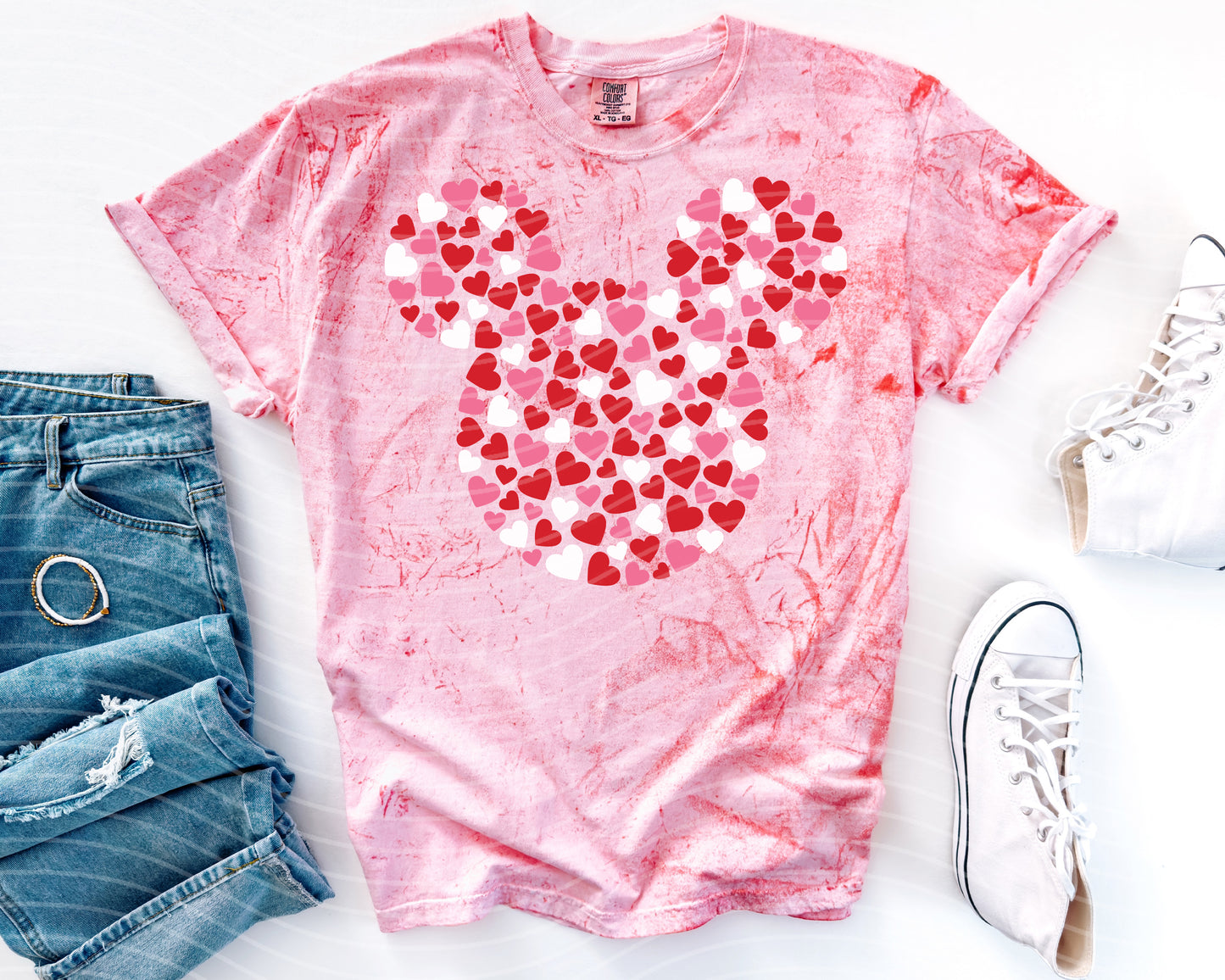 Mickey Hearts Graphic Tee