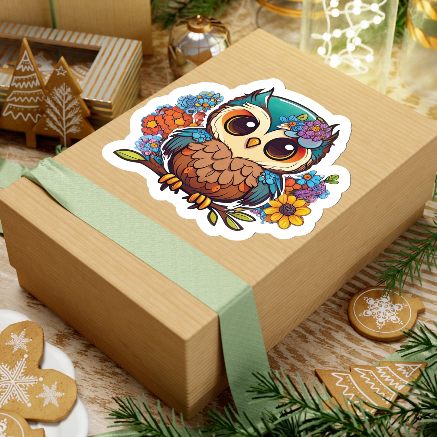 Chibi Owl Sticker Bright Colors | Fun Stickers | Happy Stickers | Must Have Stickers | Laptop Stickers | Best Stickers | Gift