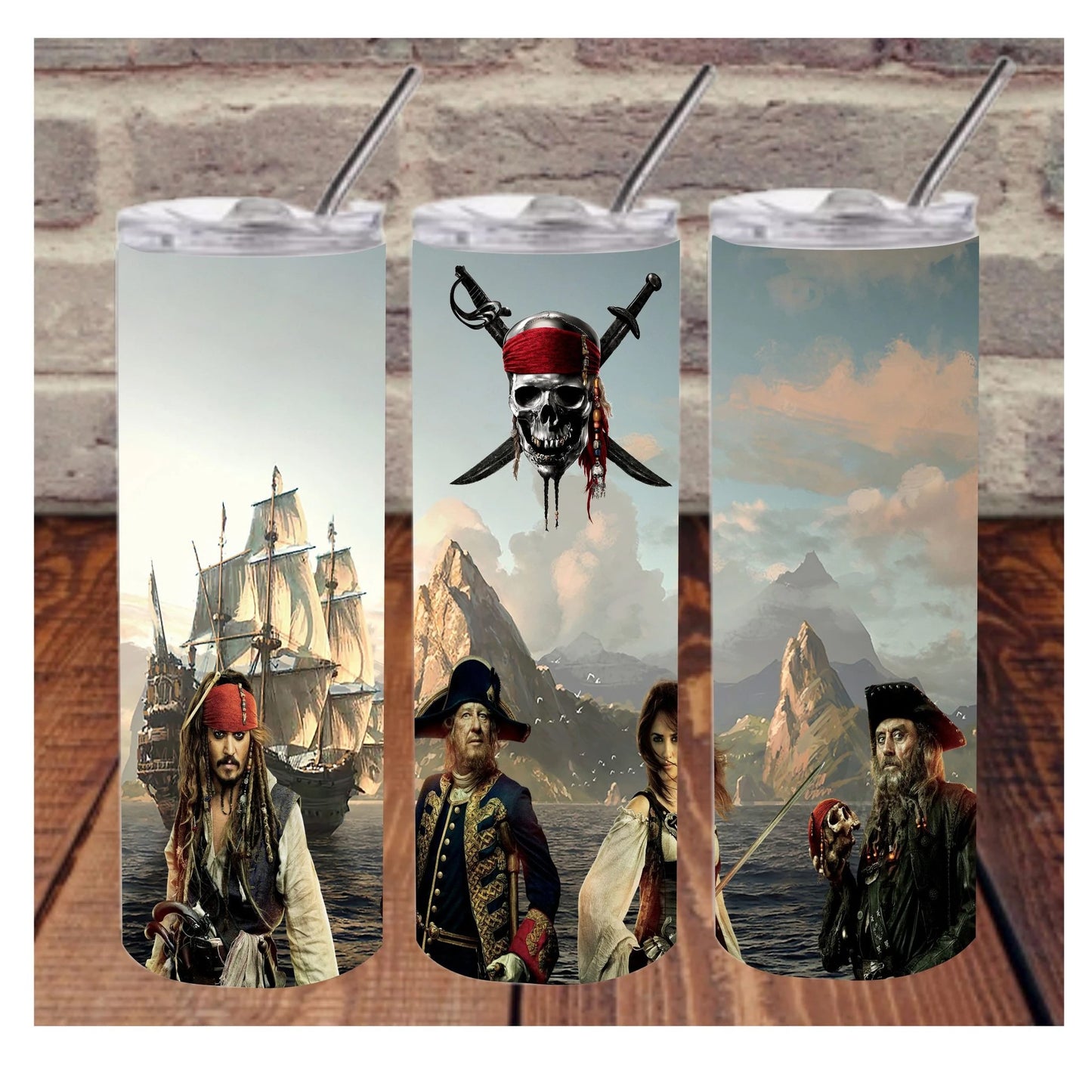 Pirates Of The Caribbean 20 Oz Skinny Tumbler