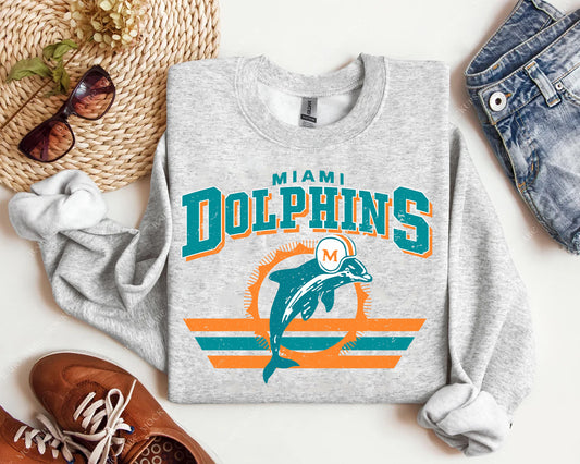 Vintage Team Dolphins Graphic Tee