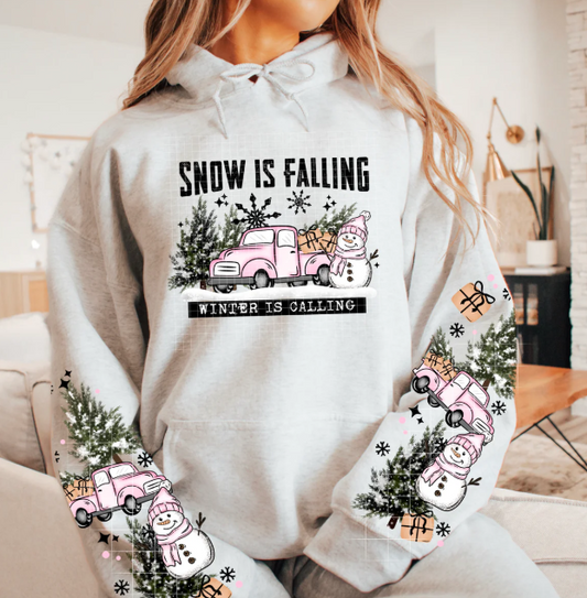 Snow is Falling Winter is Calling Graphic Tee