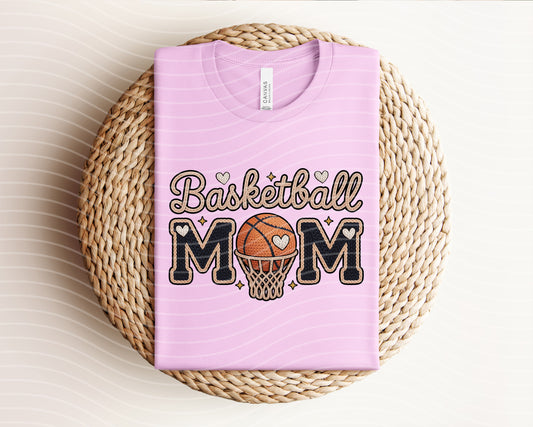Basketball Mom Yarn Graphic Tee