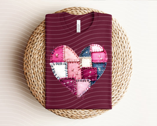Patchwork Heart Graphic Tee