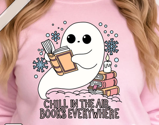 Chill in the Air Books Everywhere Graphic Tee