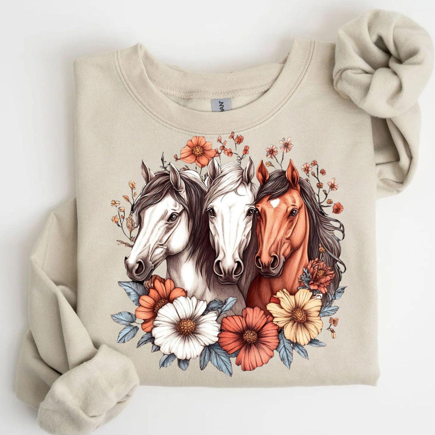Floral Horses Graphic Tee