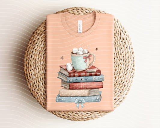 Winter Book Stack Graphic Tee